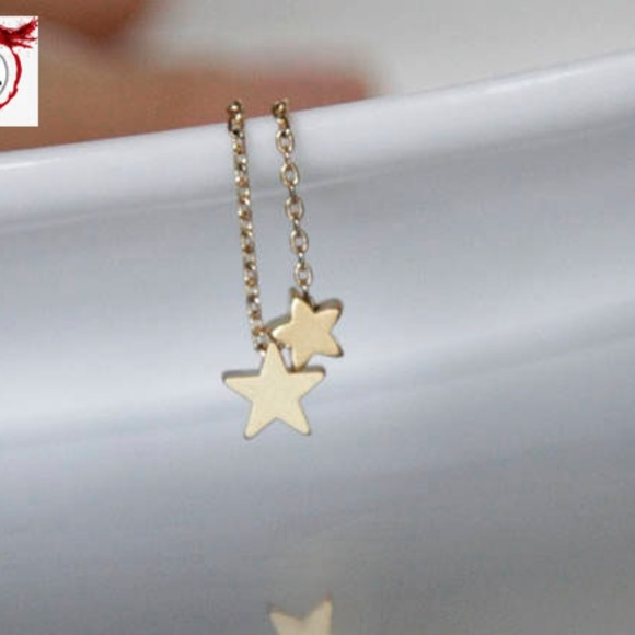 Tiny Gold Star Necklace/bracelet/anklet, Handmade - Picture 4 of 5